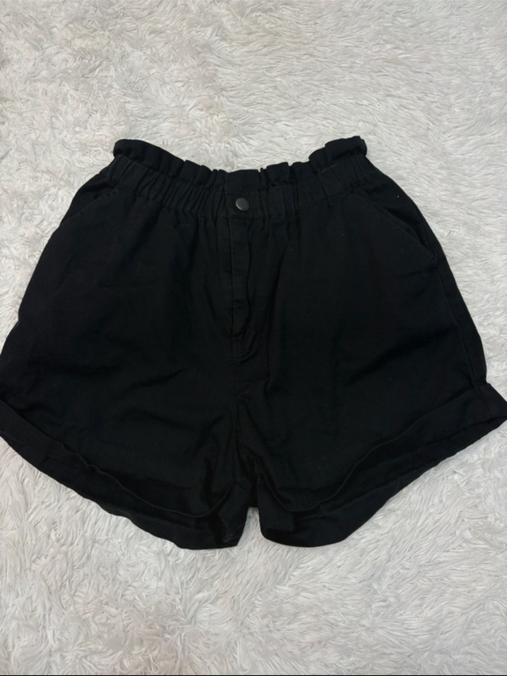 Danielle Bernstein Classic Black Women's Elastic-Waist Shorts